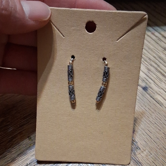 Hand Crafted Jewelry - Wire Bali Style Beaded Earrings